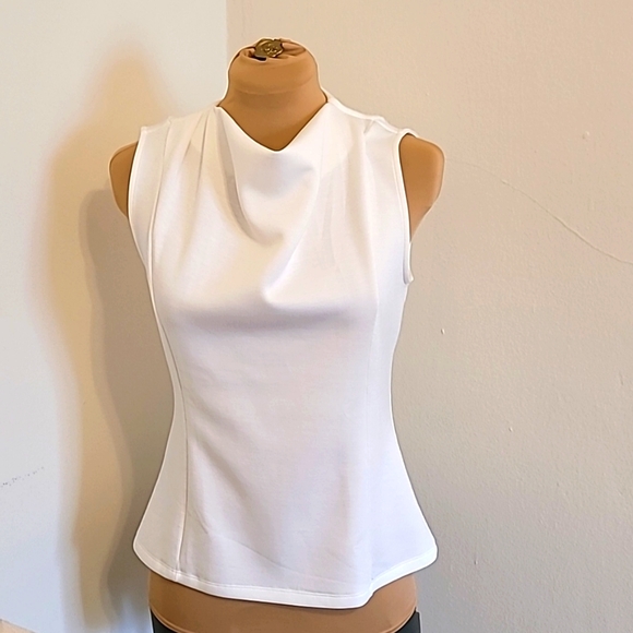 BANANA REPUBLIC scuba cowl  SNOW DAY color rare sold out easy care blouse shirt - Picture 17 of 17